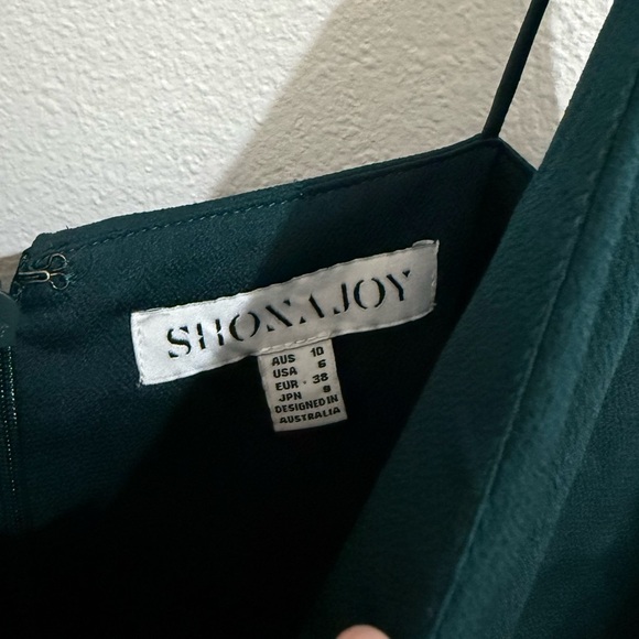 EUC Shona Joy Luxe Cocktail Frill Dress Green Tulip size 6 - Picture 4 of 4